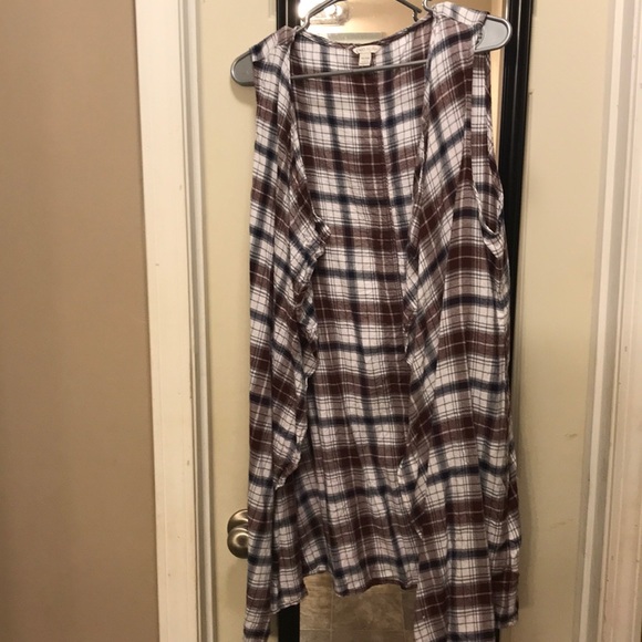 Cato Tops - Sleeveless Long Open Vest